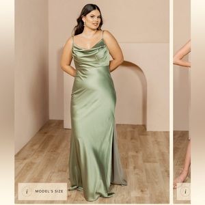 Revelry Dress in Silver Sage size 8
